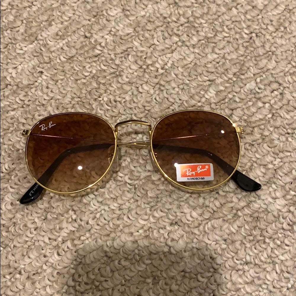 Rayban round brown sunglasses